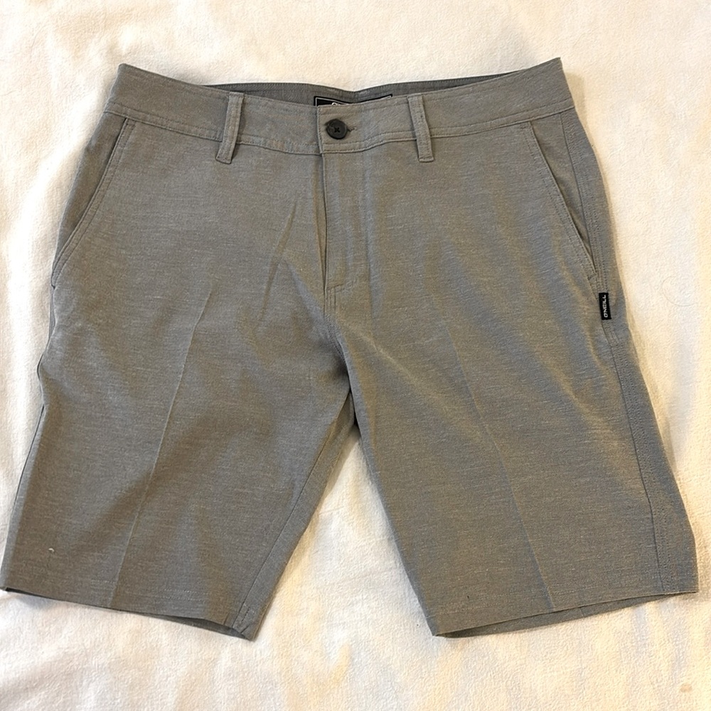 O'Neill Hyperfreak Stretch Fit Hyperdry Hybrid Shorts. size 32. Gray!